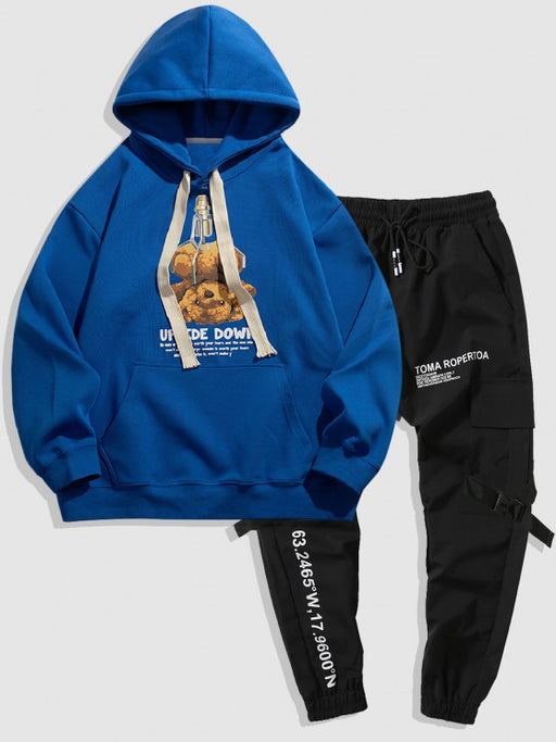 Graphic Hoodie And Cargo Joggers - Grafton Collection