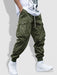 Button Up Striped Shirt And Flap Pocket Cargo Pants Set - Grafton Collection