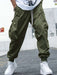 Button Up Striped Shirt And Flap Pocket Cargo Pants Set - Grafton Collection