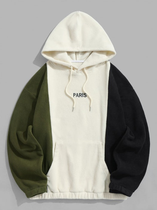 Embroidered Hoodie With Cargo Jogger Pants