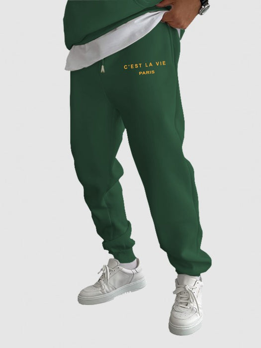 Embroidery Hoodie And Jogger Pants