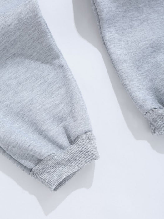Thermal Fleece Lined Casual Sweatpants Set