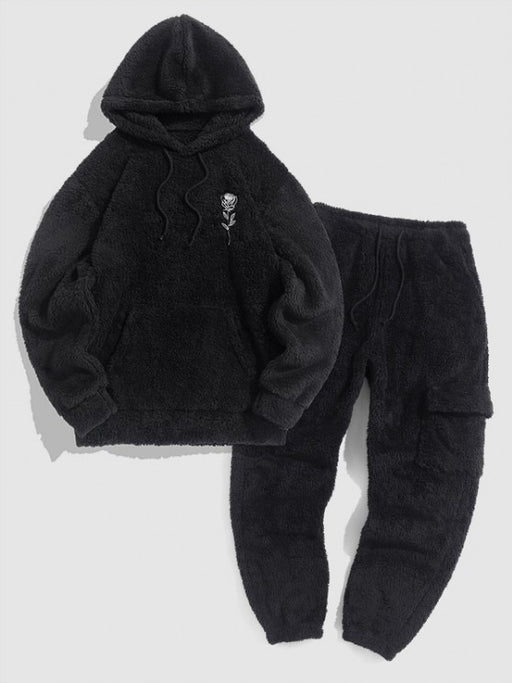 Fluffy Hoodie And Jogger Pants Set - Grafton Collection