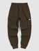 Letter Pattern Hoodie And Cargo Pants - Grafton Collection