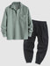 Long Sleeves Popover Shirt And Pants Set - Grafton Collection