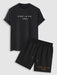 Casual T-Shirt And Drawstring Shorts Set - Grafton Collection