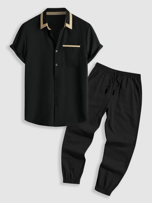 Business Shirt With Drawstring Pants Set - Grafton Collection