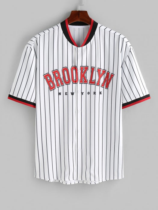 Brooklyn Striped Pattern Shirt And Shorts Set