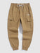 Letter Sweatshirt And Jogger Cargo Pants Set - Grafton Collection