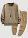 Letter Sweatshirt And Jogger Cargo Pants Set - Grafton Collection