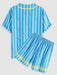 Fire Flame Striped Baseball Shirt And Shorts - Grafton Collection