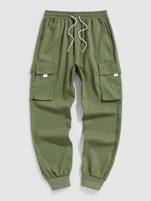 Patterned Hooded Tee And Cargo Pants