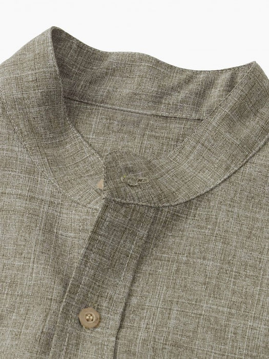 Textured Shirt And Suit Shorts - Grafton Collection