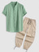 Linen Textured Shirt With Cargo Pants - Grafton Collection