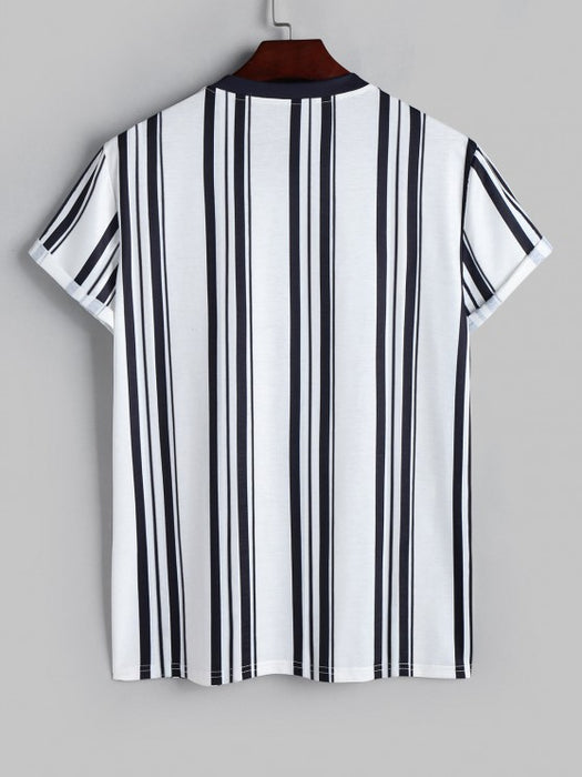 Striped T Shirt And Shorts Set