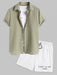 Textured Shirt With Shorts Set - Grafton Collection