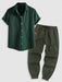 Short Sleeves Button Shirt And Pants Set - Grafton Collection