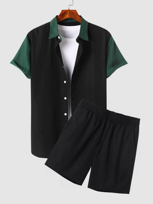 Shirt With Drawstring Shorts Two Piece Set - Grafton Collection