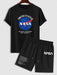 Letter Planet Printed T Shirt And Shorts Set - Grafton Collection