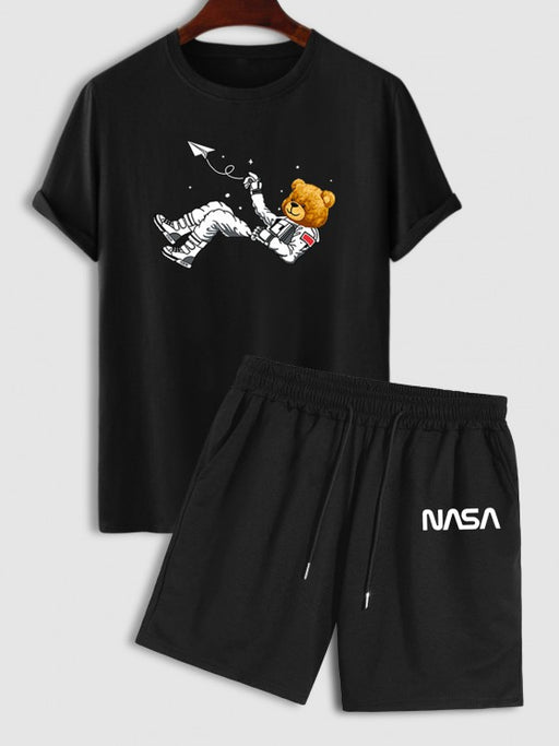 Astronaut Pattern T Shirt And Shorts Set - Grafton Collection