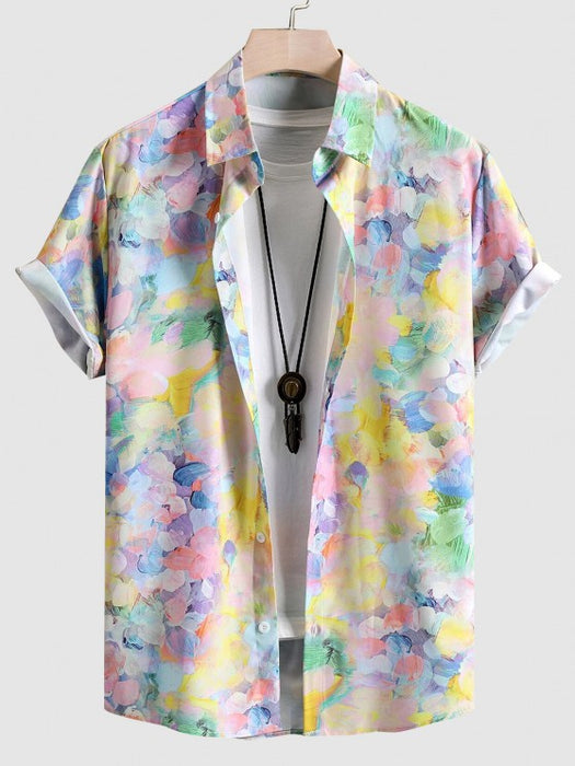 Splash Tie Dye Shirt And Casual Shorts Set - Grafton Collection