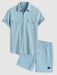 Flap Pocket Shirt And Applique Décor Shorts - Grafton Collection