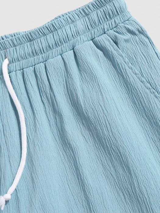 Flap Pocket Shirt And Applique Décor Shorts - Grafton Collection