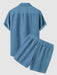 Corduroy Button Shirt And Shorts Set - Grafton Collection