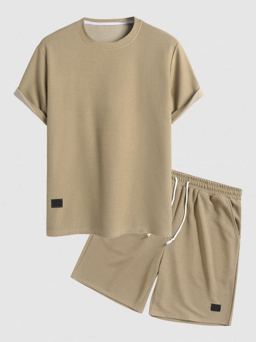 Label Design T Shirt And Shorts Set