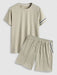 Braid Strap T Shirt With Casual Shorts Set - Grafton Collection