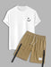 Cartoon T Shirt With Patched Design Pants - Grafton Collection