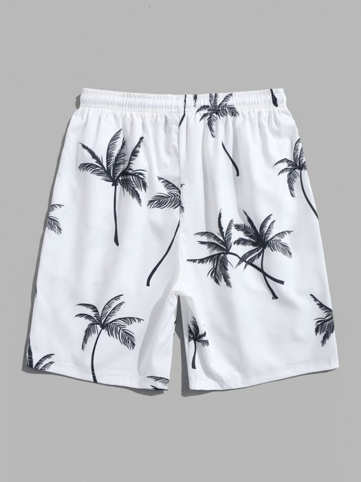 Coconut Tree Printed Shirt And Shorts - Grafton Collection