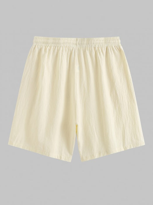Pocket Drawstring Shorts Set