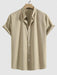 Stand Collar Shirt With Casual Shorts Set - Grafton Collection