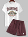Short Sleeves T-Shirt And Casual Shorts Set - Grafton Collection
