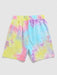 Printed Short Sleeves T Shirt and Tie Dye Shorts Set - Grafton Collection