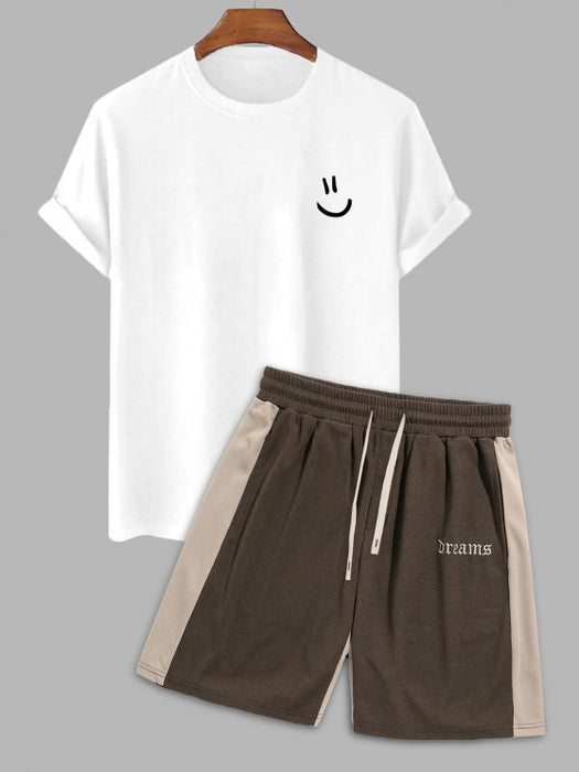 Short Sleeves T-Shirt With Textured Shorts Set - Grafton Collection