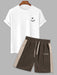 Short Sleeves T-Shirt With Textured Shorts Set - Grafton Collection