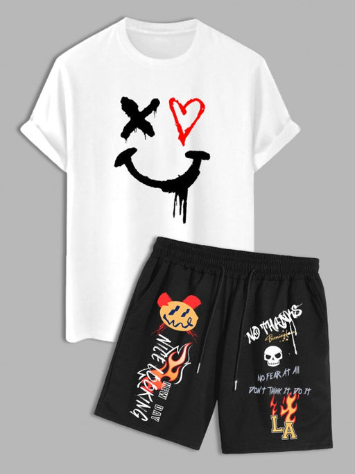 Smile T Shirt And Sweat Shorts - Grafton Collection