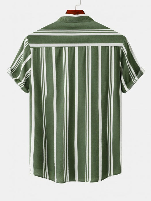 Striped Vacation Shirt And Cargo Shorts Set