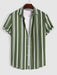 Striped Vacation Shirt And Cargo Shorts Set - Grafton Collection