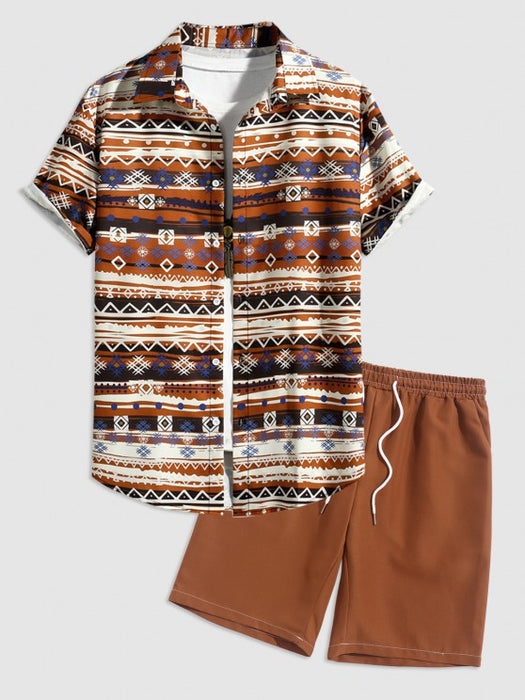 Short Sleeves Shirt And Basic Shorts Set - Grafton Collection