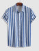 Watercolour Striped Pattern Shirt With Shorts - Grafton Collection