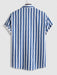 Watercolour Striped Pattern Shirt With Shorts - Grafton Collection