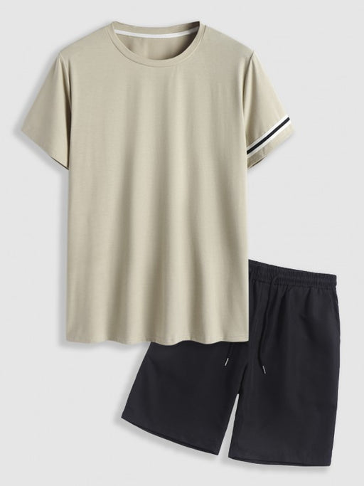Braid Strap Short Sleeves T Shirt And Shorts - Grafton Collection