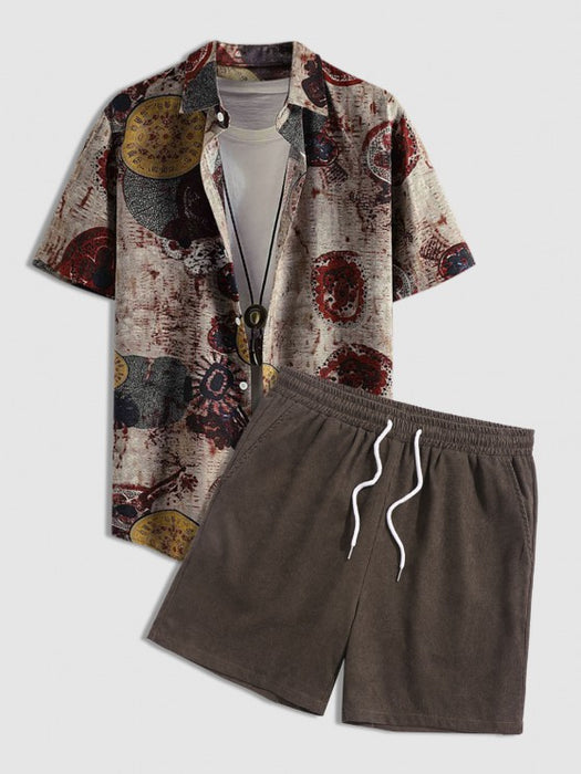 Short Sleeves Shirt With Shorts For Beaches