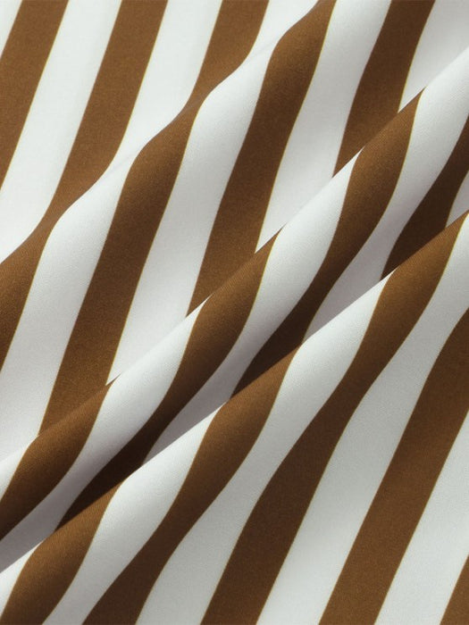 Vertical Striped Shirt And Pocket Plain Shorts Set - Grafton Collection