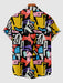 Colorful Geometric Printed Shirt And Shorts Set - Grafton Collection