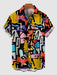 Colorful Geometric Printed Shirt And Shorts Set - Grafton Collection