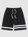 Striped Short Sleeves T Shirt And Shorts Set - Grafton Collection